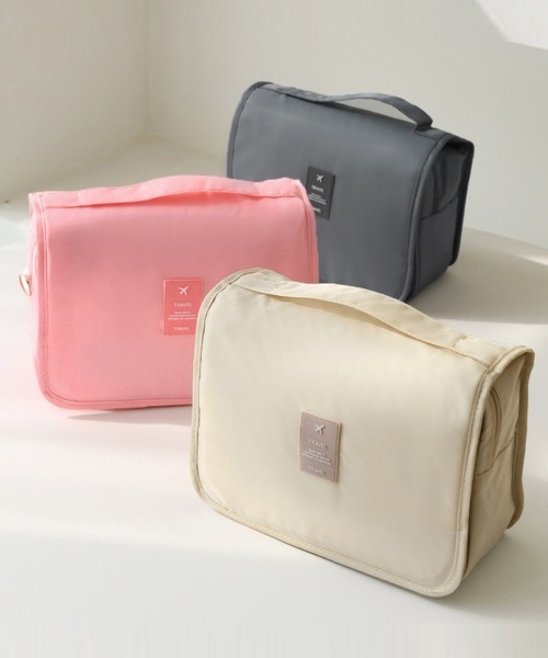 Miniministore（ミニミニストア）の「吊り下げメイクポーチ大容量トラベルポーチ（ポーチ・レディース・ベージュ/ネイビー/ダークグレー/アクア/ピンク/ブルー/ホワイト/ブラック・FREE）」の16枚目の写真