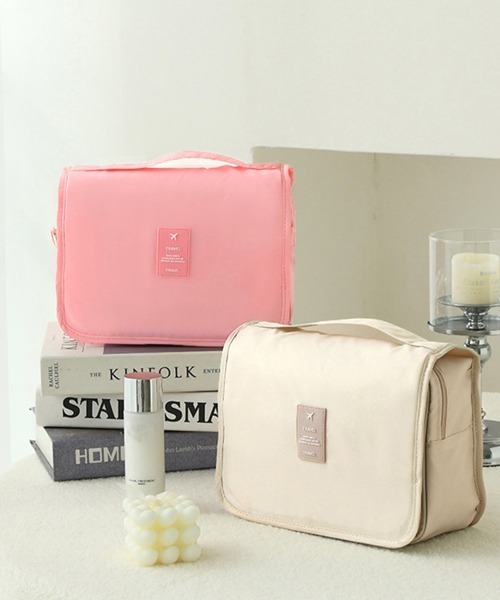 Miniministore（ミニミニストア）の「吊り下げメイクポーチ大容量トラベルポーチ（ポーチ・レディース・ベージュ/ネイビー/ダークグレー/アクア/ピンク/ブルー/ホワイト/ブラック・FREE）」の18枚目の写真