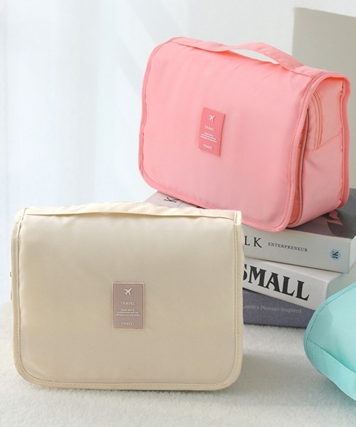 Miniministore（ミニミニストア）の「吊り下げメイクポーチ大容量トラベルポーチ（ポーチ・レディース・ベージュ/ネイビー/ダークグレー/アクア/ピンク/ブルー/ホワイト/ブラック・FREE）」の19枚目の写真