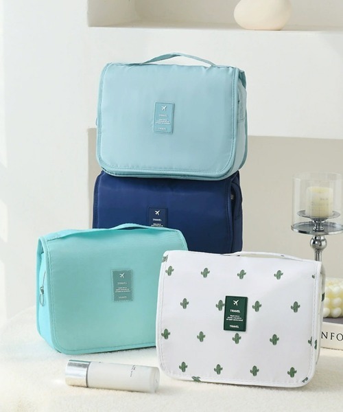 Miniministore（ミニミニストア）の「吊り下げメイクポーチ大容量トラベルポーチ（ポーチ・レディース・ベージュ/ネイビー/ダークグレー/アクア/ピンク/ブルー/ホワイト/ブラック・FREE）」の21枚目の写真