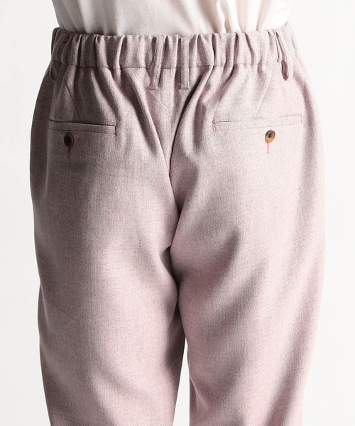 HIDEAWAYS NICOLE（ハイダウェイニコル）の「メランジウーステッドイージーパンツ（スラックス・メンズ・サックスブルー/ピンク/チャコールグレー/ライトグレー・SMALL/MEDIUM/LARGE/X-LARGE）」の9枚目の写真
