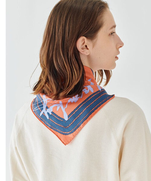 manipuri(マニプリ)の「manipuri | フィッシュ 65×65 WOMEN(バンダナ/スカーフ・レディース・オレンジ・ONE)」の3枚目の写真