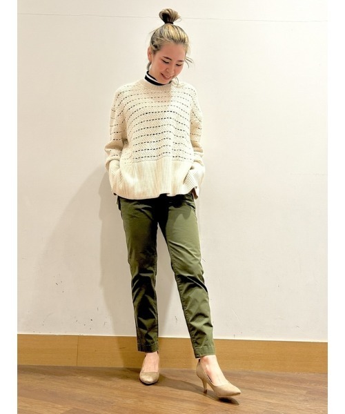GAP(ギャップ)の「24/7 スプリットヘム クロシェ セーター(ニット/セーター・レディース・ブルー/ベージュ・M/L/XS/S/XL/XXS)」の9枚目の写真