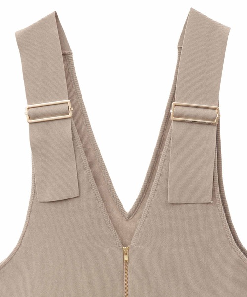 31 Sons de mode（トランテアン　ソン　ドゥ　モード）の「ニットミニジャンスカ（ジャンパースカート・レディース・ブラック/ベージュ・36）」の6枚目の写真