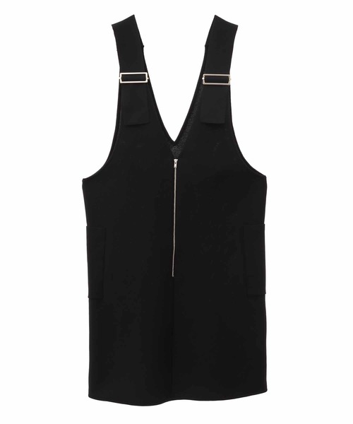 31 Sons de mode（トランテアン　ソン　ドゥ　モード）の「ニットミニジャンスカ（ジャンパースカート・レディース・ブラック/ベージュ・36）」の3枚目の写真