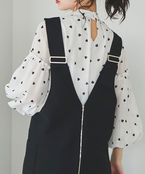 31 Sons de mode（トランテアン　ソン　ドゥ　モード）の「ニットミニジャンスカ（ジャンパースカート・レディース・ブラック/ベージュ・36）」の12枚目の写真