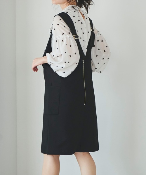 31 Sons de mode（トランテアン　ソン　ドゥ　モード）の「ニットミニジャンスカ（ジャンパースカート・レディース・ブラック/ベージュ・36）」の14枚目の写真