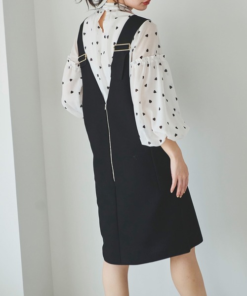 31 Sons de mode（トランテアン　ソン　ドゥ　モード）の「ニットミニジャンスカ（ジャンパースカート・レディース・ブラック/ベージュ・36）」の16枚目の写真