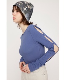 SLY | 【2024SS新作】HOLE DESIGN CUT TOPS ホール デザイン カット トップス(Tシャツ/カットソー)