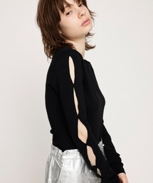 【再入荷】HOLE DESIGN CUT TOPS ホール デザイン カット トップス