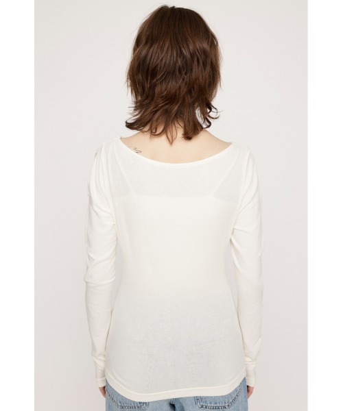SLY(スライ)の「【再入荷】HOLE DESIGN CUT TOPS ホール デザイン カット トップス(Tシャツ/カットソー・レディース・オフホワイト/ブラック/パープル・FREE)」の18枚目の写真