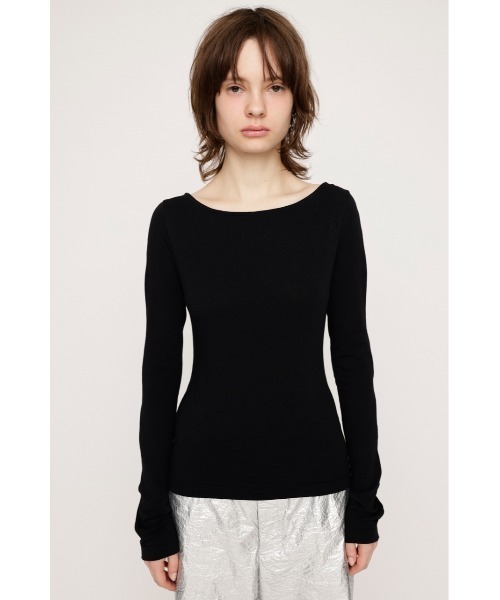 SLY(スライ)の「【再入荷】HOLE DESIGN CUT TOPS ホール デザイン カット トップス(Tシャツ/カットソー・レディース・オフホワイト/ブラック/パープル・FREE)」の7枚目の写真