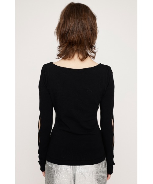 SLY(スライ)の「【再入荷】HOLE DESIGN CUT TOPS ホール デザイン カット トップス(Tシャツ/カットソー・レディース・オフホワイト/ブラック/パープル・FREE)」の9枚目の写真