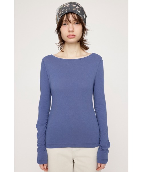 SLY(スライ)の「【再入荷】HOLE DESIGN CUT TOPS ホール デザイン カット トップス(Tシャツ/カットソー・レディース・オフホワイト/ブラック/パープル・FREE)」の10枚目の写真