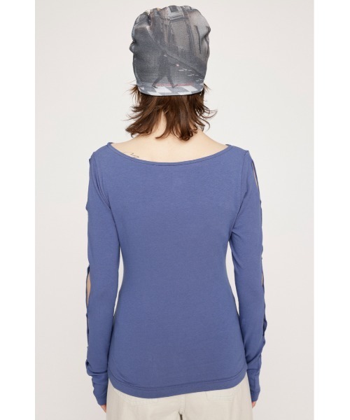 SLY(スライ)の「【再入荷】HOLE DESIGN CUT TOPS ホール デザイン カット トップス(Tシャツ/カットソー・レディース・オフホワイト/ブラック/パープル・FREE)」の11枚目の写真