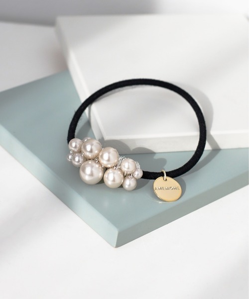 ANEMONE（アネモネ）の「ランダムパールヘアゴム（ヘアゴム・レディース・シルバー/ゴールド・FREE）」の2枚目の写真