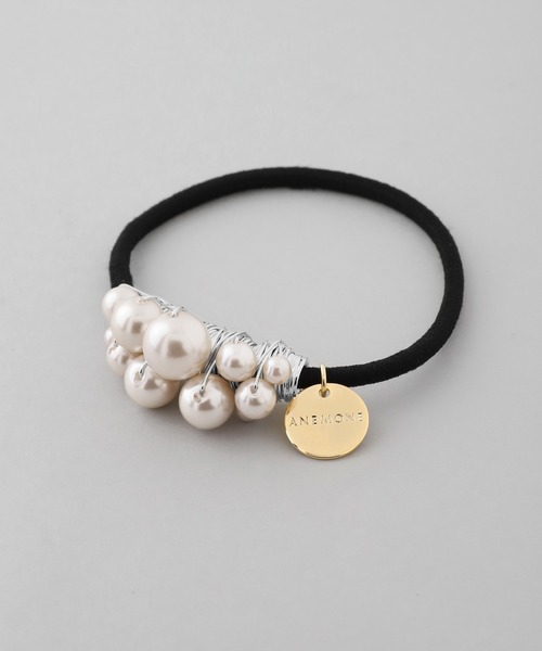 ANEMONE（アネモネ）の「ランダムパールヘアゴム（ヘアゴム・レディース・シルバー/ゴールド・FREE）」の5枚目の写真