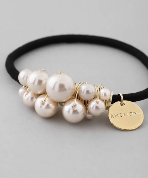 ANEMONE（アネモネ）の「ランダムパールヘアゴム（ヘアゴム・レディース・シルバー/ゴールド・FREE）」の6枚目の写真
