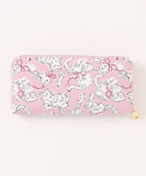PAUL & JOE ACCESSOIRES(ポールアンドジョーアクセソワ)の「PAUL & JOE ACCESSOIRES (ポール&ジョーアクセソワ)ラウンドファスナー長財布 ジプシー&ヌネット&リボン PJA-W991(財布・レディース・ネイビー/ピンク・FREE)」の8枚目の写真