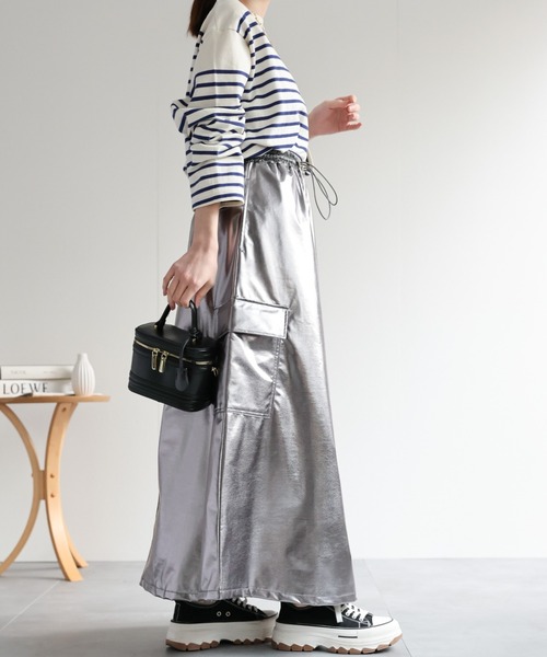 セール】メタリックカーゴスカート（スカート）｜sakishimatokyo