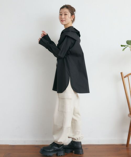 RETRO GIRL（レトロガール）の「2wayフリルSETチュニック（シャツ/ブラウス・レディース・ブラック/ブルー/オフホワイト/ライトブルー・FREE）」の19枚目の写真