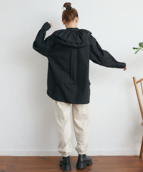 RETRO GIRL（レトロガール）の「2wayフリルSETチュニック（シャツ/ブラウス・レディース・ブラック/ブルー/オフホワイト/ライトブルー・FREE）」の20枚目の写真