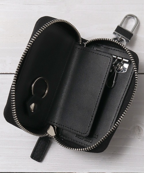 BEVERLY HILLS POLO CLUB(ビバリーヒルズポロクラブ)の「【Beverly Hills Polo Club/ビバリーヒルズポロクラブ】ワンポイントポニー刺繍 ラウンドファスナー レザーキーケース(キーケース/キーアクセサリー・レディース・サックスブルー/スモークピンク/ブラック/ブルー系その他/グレイッシュベージュ・FREE)」の10枚目の写真