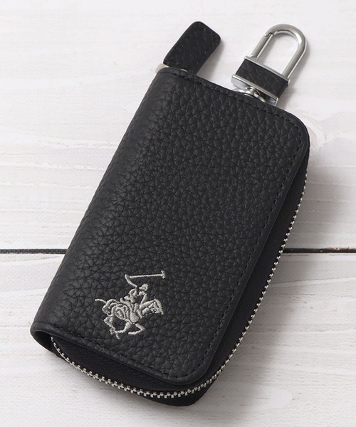 BEVERLY HILLS POLO CLUB(ビバリーヒルズポロクラブ)の「【Beverly Hills Polo Club/ビバリーヒルズポロクラブ】ワンポイントポニー刺繍 ラウンドファスナー レザーキーケース(キーケース/キーアクセサリー・レディース・サックスブルー/スモークピンク/ブラック/ブルー系その他/グレイッシュベージュ・FREE)」の13枚目の写真