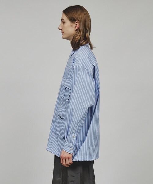 tk.TAKEO KIKUCHI（ティーケータケオキクチ）の「◆マルチポケット長袖シャツ（シャツ/ブラウス・メンズ・ブラック/ブルー系7/ホワイト・02/03）」の18枚目の写真