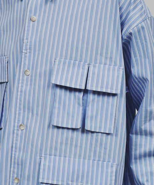 tk.TAKEO KIKUCHI（ティーケータケオキクチ）の「◆マルチポケット長袖シャツ（シャツ/ブラウス・メンズ・ブラック/ブルー系7/ホワイト・02/03）」の11枚目の写真