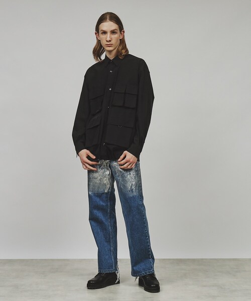 tk.TAKEO KIKUCHI（ティーケータケオキクチ）の「◆マルチポケット長袖シャツ（シャツ/ブラウス・メンズ・ブラック/ブルー系7/ホワイト・02/03）」の10枚目の写真