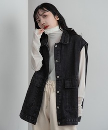 lawgy | front pocket denim vest / フロントポケットデニムベスト(ベスト)