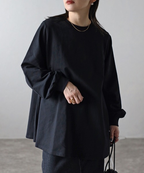 セール】裾フレアボリューム袖トップス（Tシャツ/カットソー）｜ap