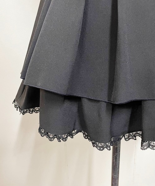 MA*RS（アメーバーマーズ）の「ビジュー付き二段フリルスカパン/量産型女子/地雷系（スカート・レディース・ピンク/ブラック・FREE）」の15枚目の写真