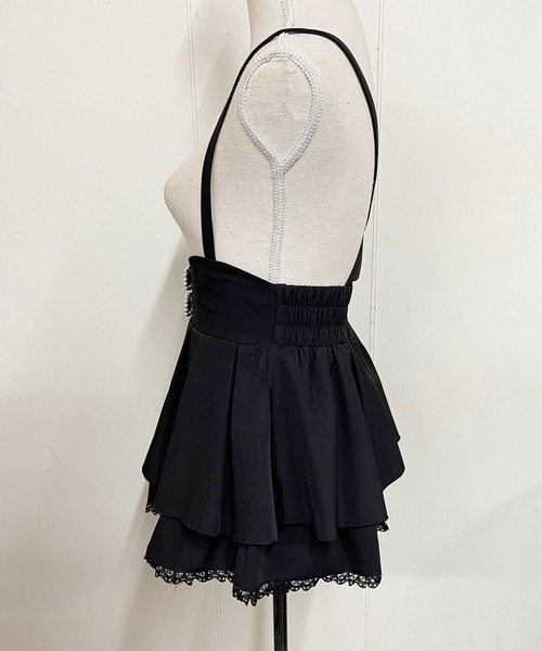 MA*RS（アメーバーマーズ）の「ビジュー付き二段フリルスカパン/量産型女子/地雷系（スカート・レディース・ピンク/ブラック・FREE）」の16枚目の写真