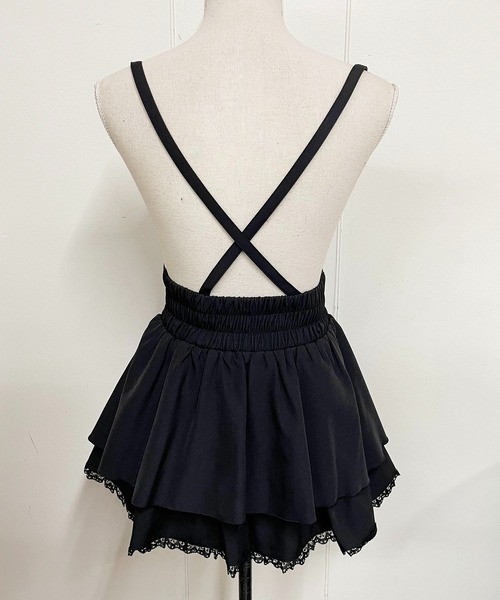 MA*RS（アメーバーマーズ）の「ビジュー付き二段フリルスカパン/量産型女子/地雷系（スカート・レディース・ピンク/ブラック・FREE）」の17枚目の写真