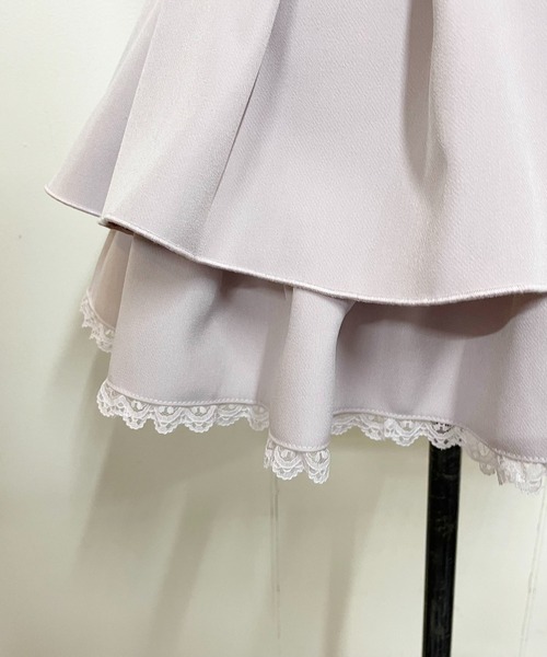 MA*RS（アメーバーマーズ）の「ビジュー付き二段フリルスカパン/量産型女子/地雷系（スカート・レディース・ピンク/ブラック・FREE）」の9枚目の写真