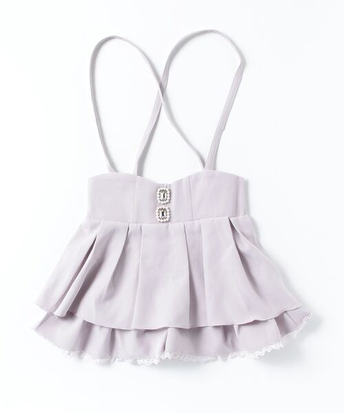 MA*RS（アメーバーマーズ）の「ビジュー付き二段フリルスカパン/量産型女子/地雷系（スカート・レディース・ピンク/ブラック・FREE）」の5枚目の写真