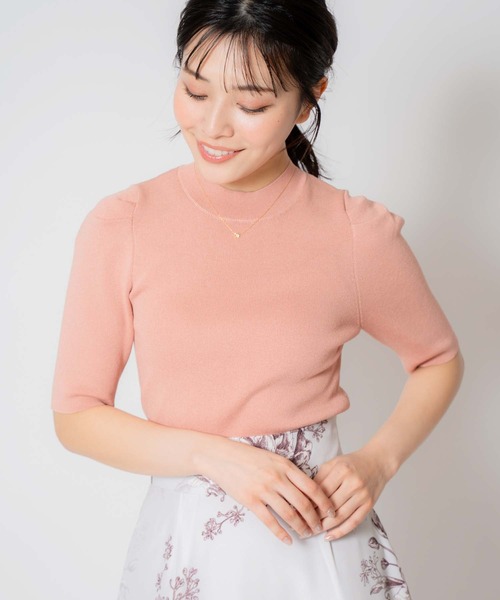ノエラ　スクエアニット　ブルー ノエラ NOELA シャツドッキングビスチェニット （ブルー