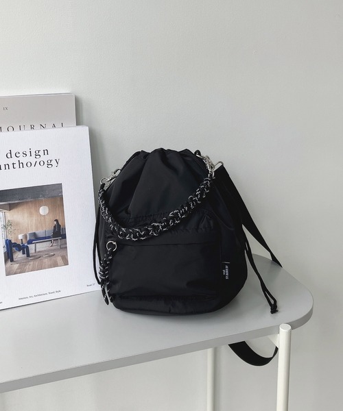 AS KNOW AS plus（アズノゥアズプラス）の「巾着ミリタリーショルダーバッグ（ショルダーバッグ・レディース・ブラック/カーキ/ブラック系/カーキ系・FREE）」の15枚目の写真