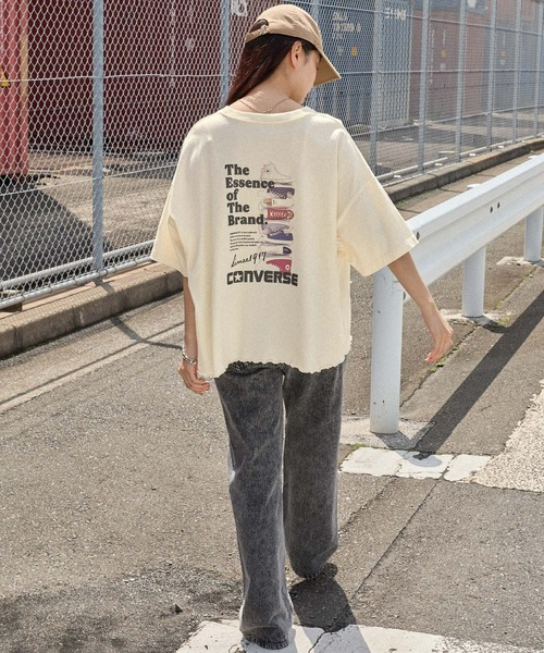 CONVERSE/コンバース ロゴ刺繍/シューズバックプリント オーバーサイズ