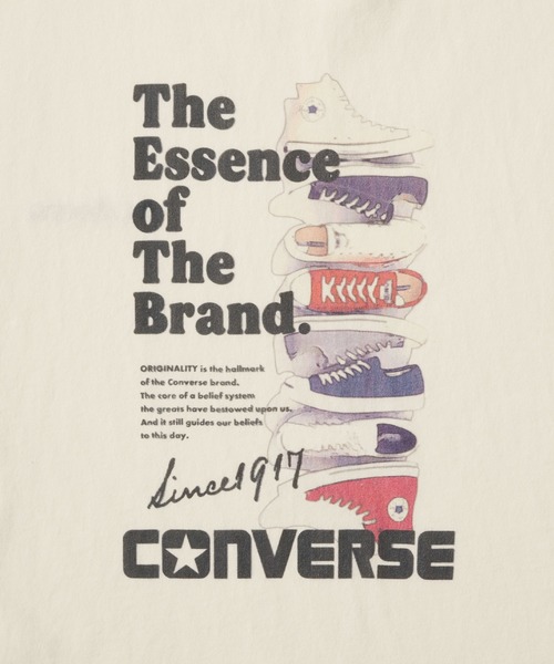 CONVERSE(コンバース)の「CONVERSE/コンバース ロゴ刺繍/シューズバックプリント オーバーサイズヴィンテージライク半袖Tシャツ(Tシャツ/カットソー・レディース・ホワイト系/オフホワイト/ブラック系/スミクロ・M)」の20枚目の写真