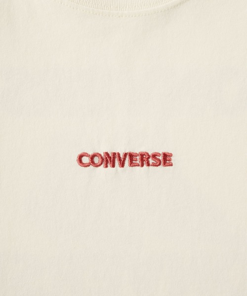 CONVERSE(コンバース)の「CONVERSE/コンバース ロゴ刺繍/シューズバックプリント オーバーサイズヴィンテージライク半袖Tシャツ(Tシャツ/カットソー・レディース・ホワイト系/オフホワイト/ブラック系/スミクロ・M)」の11枚目の写真