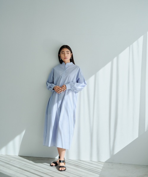 russet(ラシット)の「【ANOTHER BRANCH】シャツワンピース (O-716)(ワンピース・レディース・オフホワイト/ブルー/ネイビー・FREE)」の3枚目の写真
