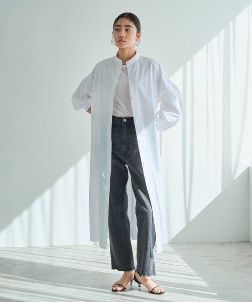 russet(ラシット)の「【ANOTHER BRANCH】シャツワンピース (O-716)(ワンピース・レディース・オフホワイト/ブルー/ネイビー・FREE)」の6枚目の写真