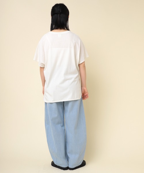 RNA-N(アールエヌエーエヌ)の「M2214 ポンチョT(Tシャツ/カットソー・レディース・キャメル/オフホワイト/ブラック・MEDIUM)」の13枚目の写真