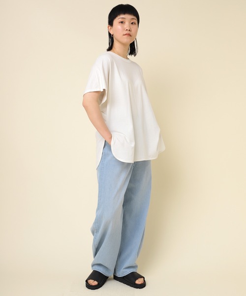 RNA-N(アールエヌエーエヌ)の「M2214 ポンチョT(Tシャツ/カットソー・レディース・キャメル/オフホワイト/ブラック・MEDIUM)」の12枚目の写真