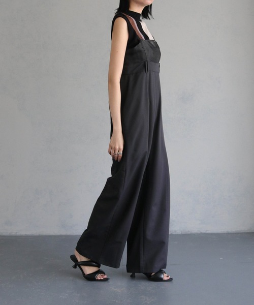 &g'aime（アンジェム）の「【&g’aime】ビスチェデザインオールインワン（サロペット/オーバーオール・レディース・ブラック/グレー・FREE）」の15枚目の写真