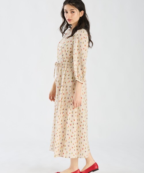 To b. by agnes b.(トゥービーバイアニエスベー)の「スプラッシュプリントワンピース(ワンピース・レディース・ホワイト系その他・40/38/36)」の4枚目の写真