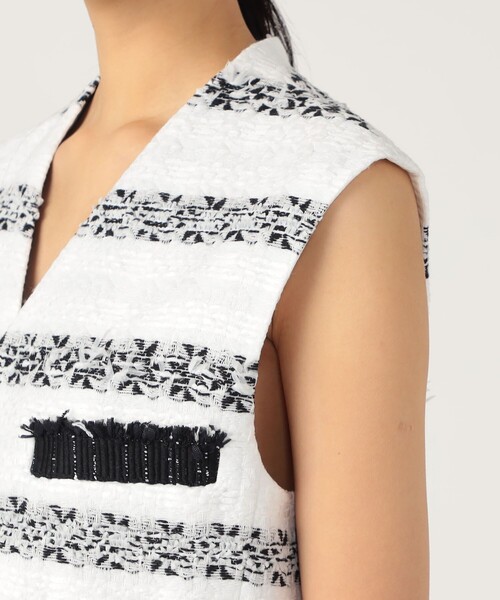 TOMORROWLAND.B トゥモローランドビー　ツイードジレ TOMORROWLAND .B（トゥモローランドビー）の「2トーンツイードジレ